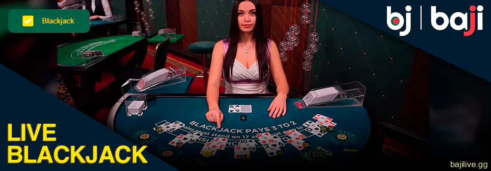 Play live Blackjack at Baji